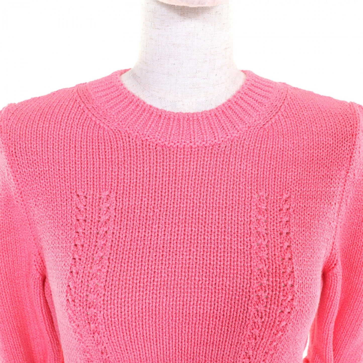 Chanel Short Sleeve Knit 22S P72760 Cotton Pink 34