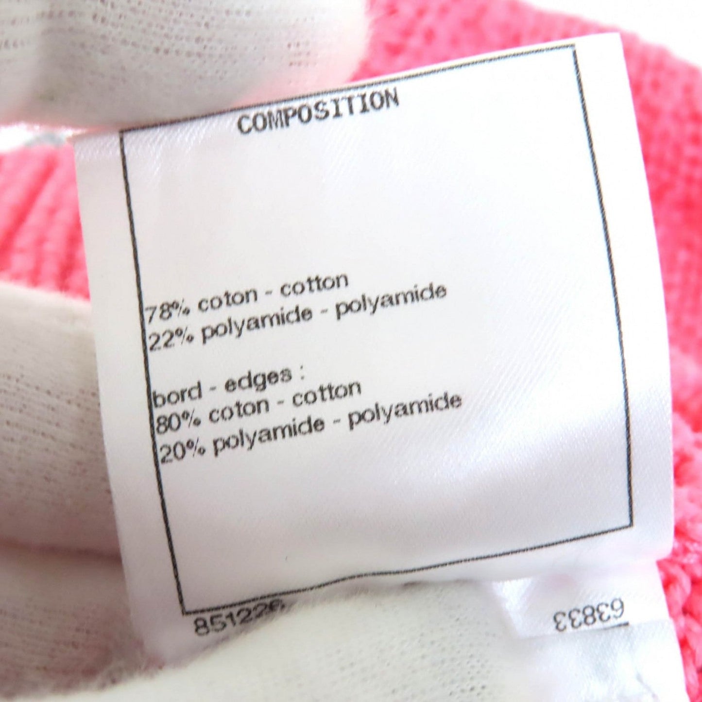 Chanel Short Sleeve Knit 22S P72760 Cotton Pink 34