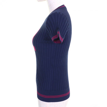Chanel Tops P61004 Silk Navy Pink 34