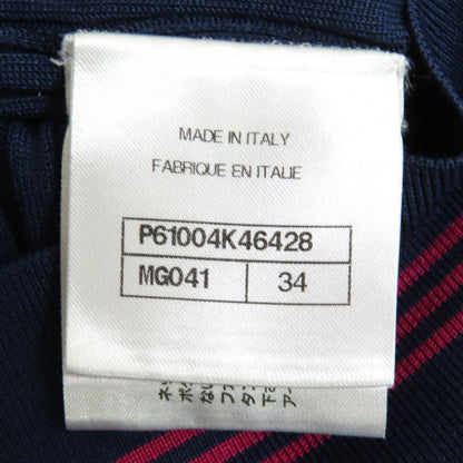 Chanel Tops P61004 Silk Navy Pink 34