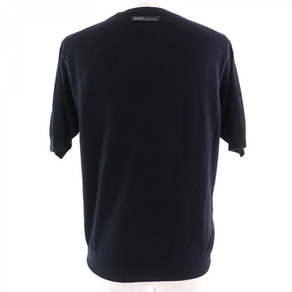 Prada Short Sleeve Knit P24D2Q Cashmere Navy 36