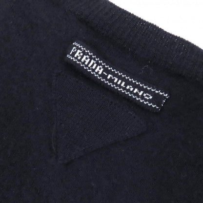 Prada Short Sleeve Knit P24D2Q Cashmere Navy 36