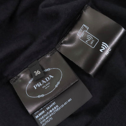 Prada Short Sleeve Knit P24D2Q Cashmere Navy 36