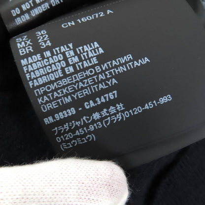 Prada Short Sleeve Knit P24D2Q Cashmere Navy 36