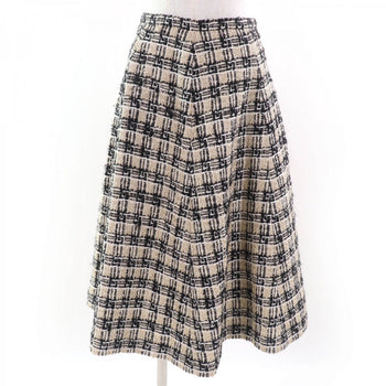 Gucci Tweed Skirt 652126 Cotton Gold Black 36