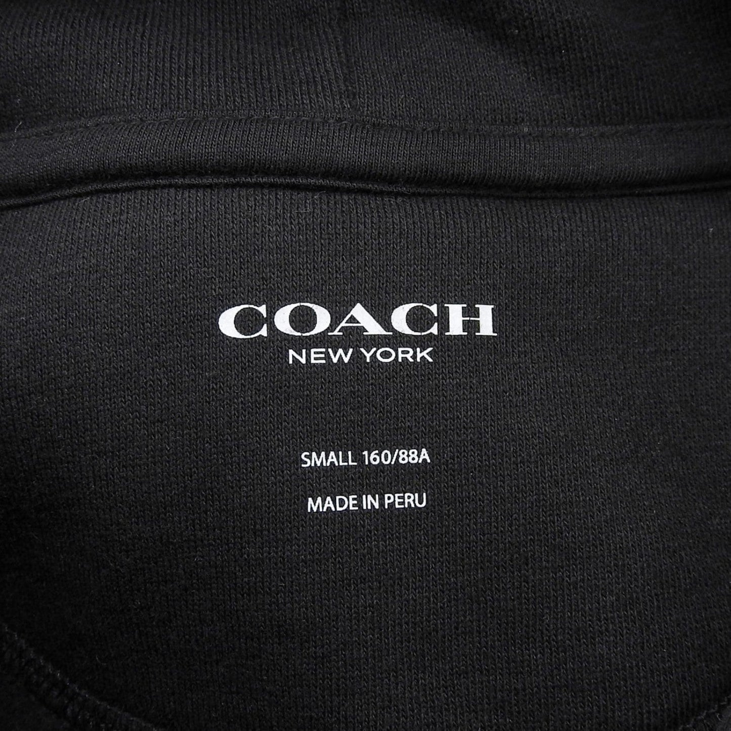 Coach Hoodie Cotton Black Small 160/88A