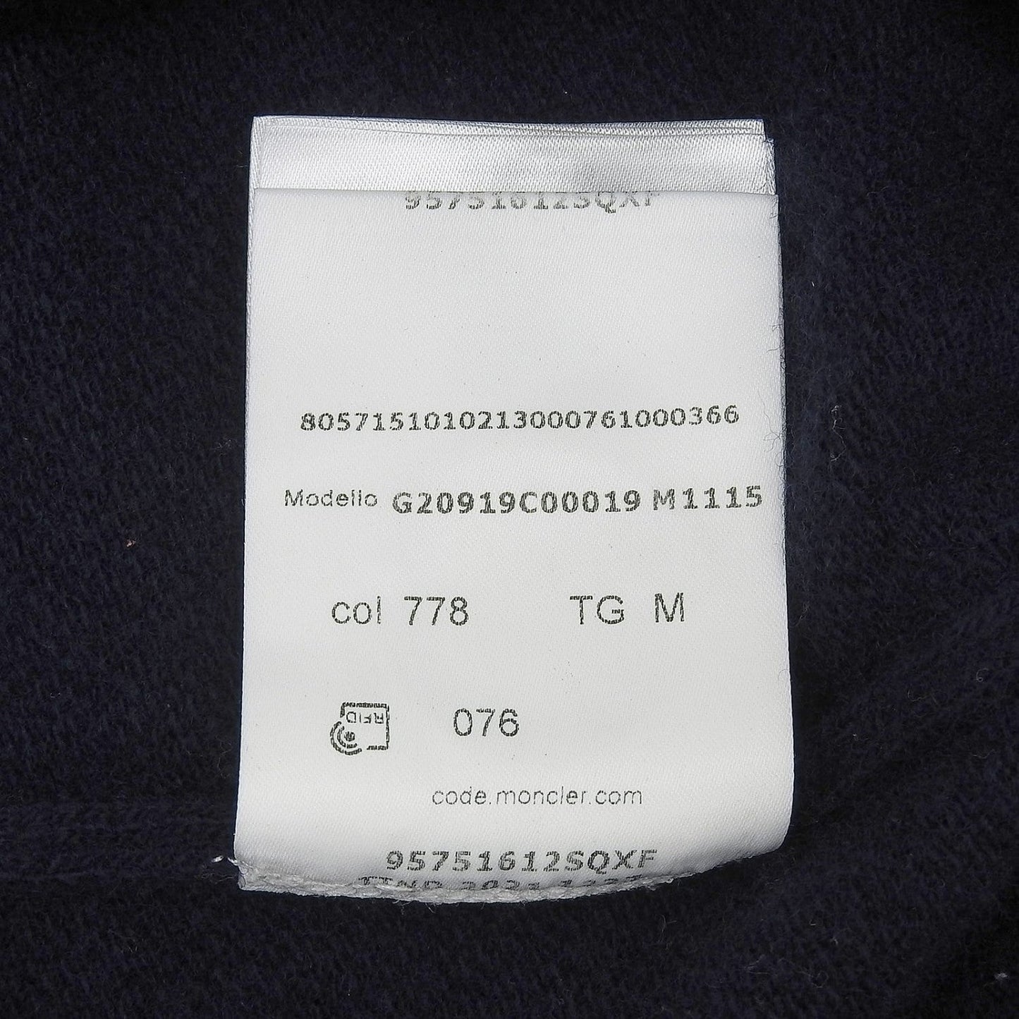 Moncler Knit Wool Navy Girocollo M