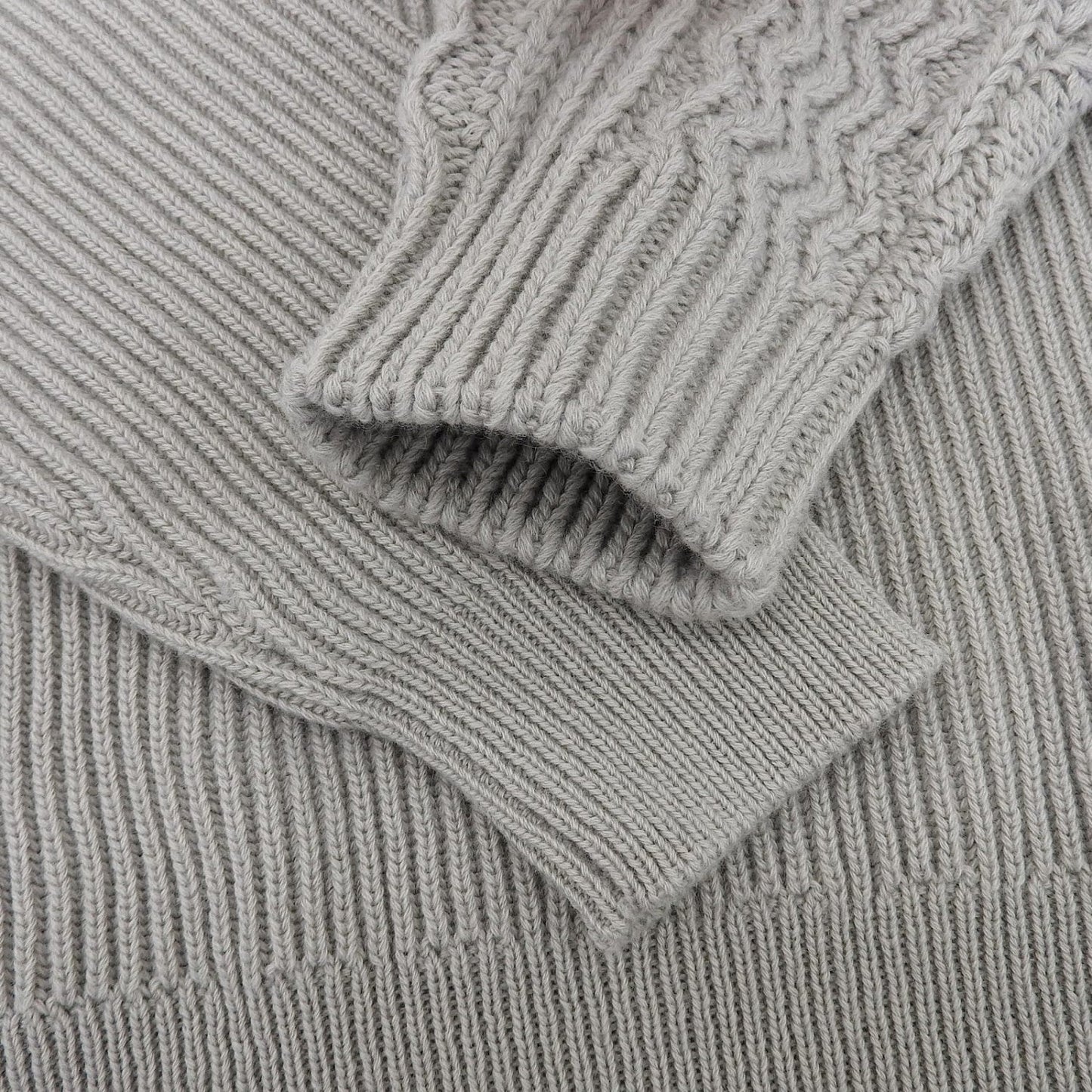 Hermes Knit Cashmere Gray Fisherman Graphique S