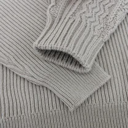 Hermes Knit Cashmere Gray Fisherman Graphique S