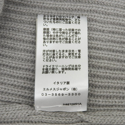 Hermes Knit Cashmere Gray Fisherman Graphique S