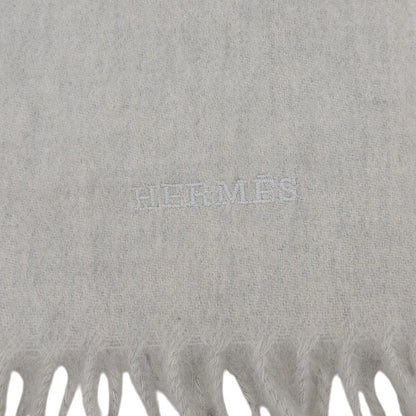 Hermes Scarf Cashmere Light Gray
