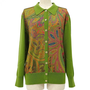 Leonard Fashion Cardigan Hair Green Mulch M