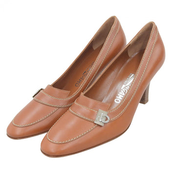 Salvatore Ferragamo Pumps Leather Brown Flaviana 6.5