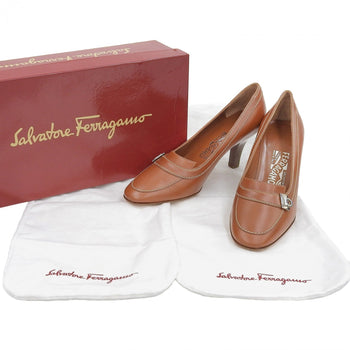 Salvatore Ferragamo Pumps Leather Brown Flaviana 6.5