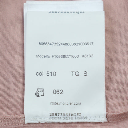 Moncler Short Sleeve T-Shirt Cotton Pink T-Shirt S