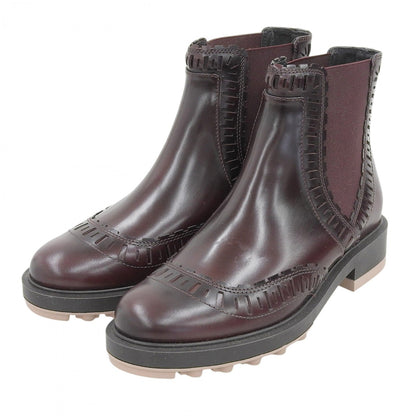 Tods Ankle Boots Leather Dark Brown 35.5