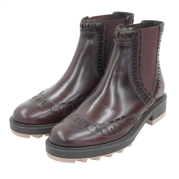 Tods Ankle Boots Leather Dark Brown 35.5