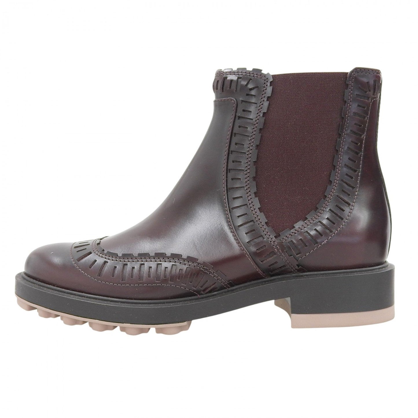Tods Ankle Boots Leather Dark Brown 35.5