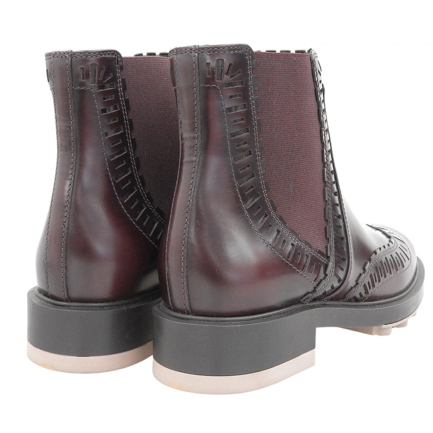 Tods Ankle Boots Leather Dark Brown 35.5