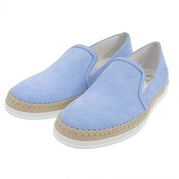 Tods Slip-On Xxw0Tv0J97Zhg0U025 Suede Leather Light Blue 37.5