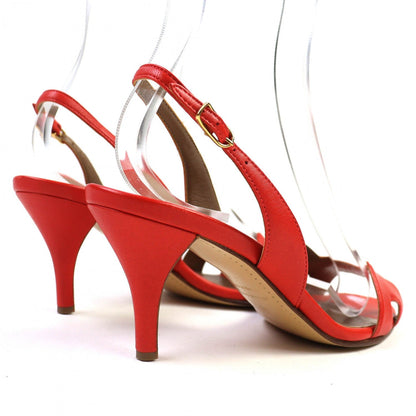Hermes Sandals Leather Red Night 36