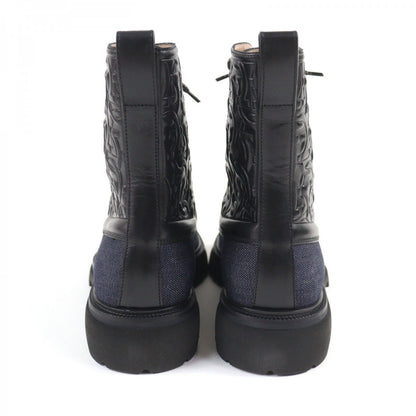 Salvatore Ferragamo Boots Denim Navy Black Naval2 7