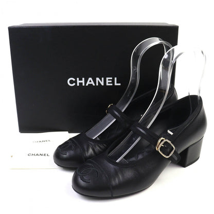 Chanel Pumps G46466 Leather Black Merry Jane 36.5