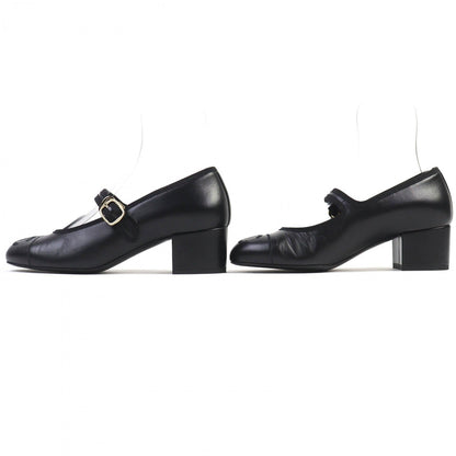 Chanel Pumps G46466 Leather Black Merry Jane 36.5