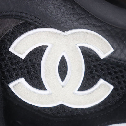 Chanel Low Cut Sneakers G38301 Mesh Black White 44