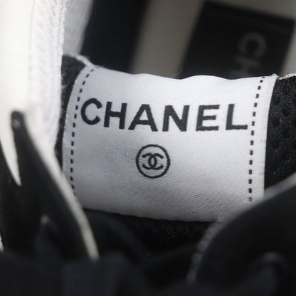 Chanel Low Cut Sneakers G38301 Mesh Black White 44