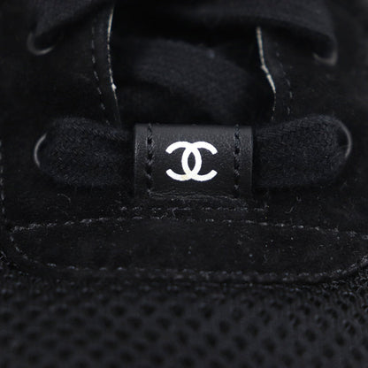 Chanel Low Cut Sneakers G38301 Mesh Black White 44