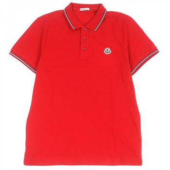 Moncler Short Sleeve Polo Shirt Cotton Red Maglia Polo Manicacorta S