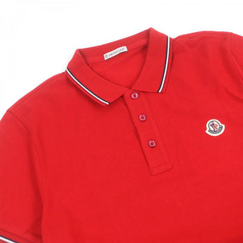 Moncler Short Sleeve Polo Shirt Cotton Red Maglia Polo Manicacorta S