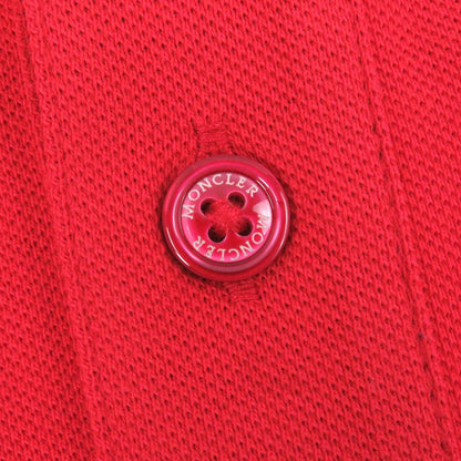 Moncler Short Sleeve Polo Shirt Cotton Red Maglia Polo Manicacorta S