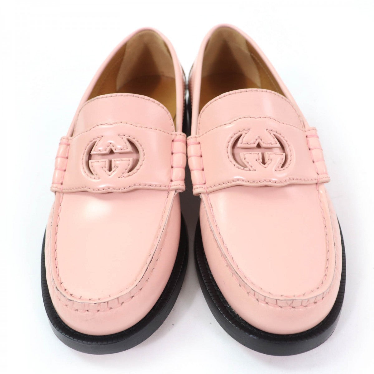 Gucci Loafers 738676 Leather Pink 35.5