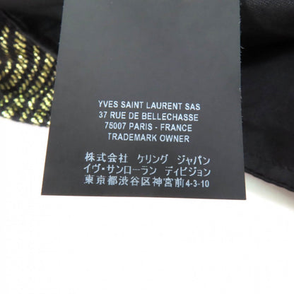 Saint Laurent Paris Shorts 600738 Linen Gold Black 40