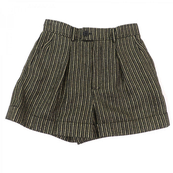 Saint Laurent Paris Shorts 600738 Linen Gold Black 40