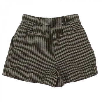 Saint Laurent Paris Shorts 600738 Linen Gold Black 40