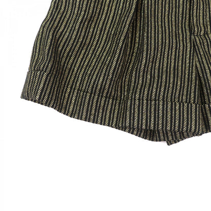 Saint Laurent Paris Shorts 600738 Linen Gold Black 40