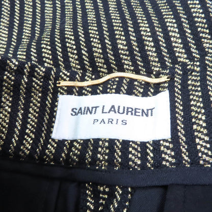 Saint Laurent Paris Shorts 600738 Linen Gold Black 40