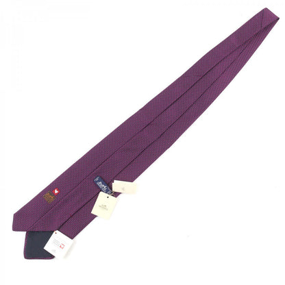 Hermes Tie 659122T Silk Purple Marine Framboise Blanc Cravate