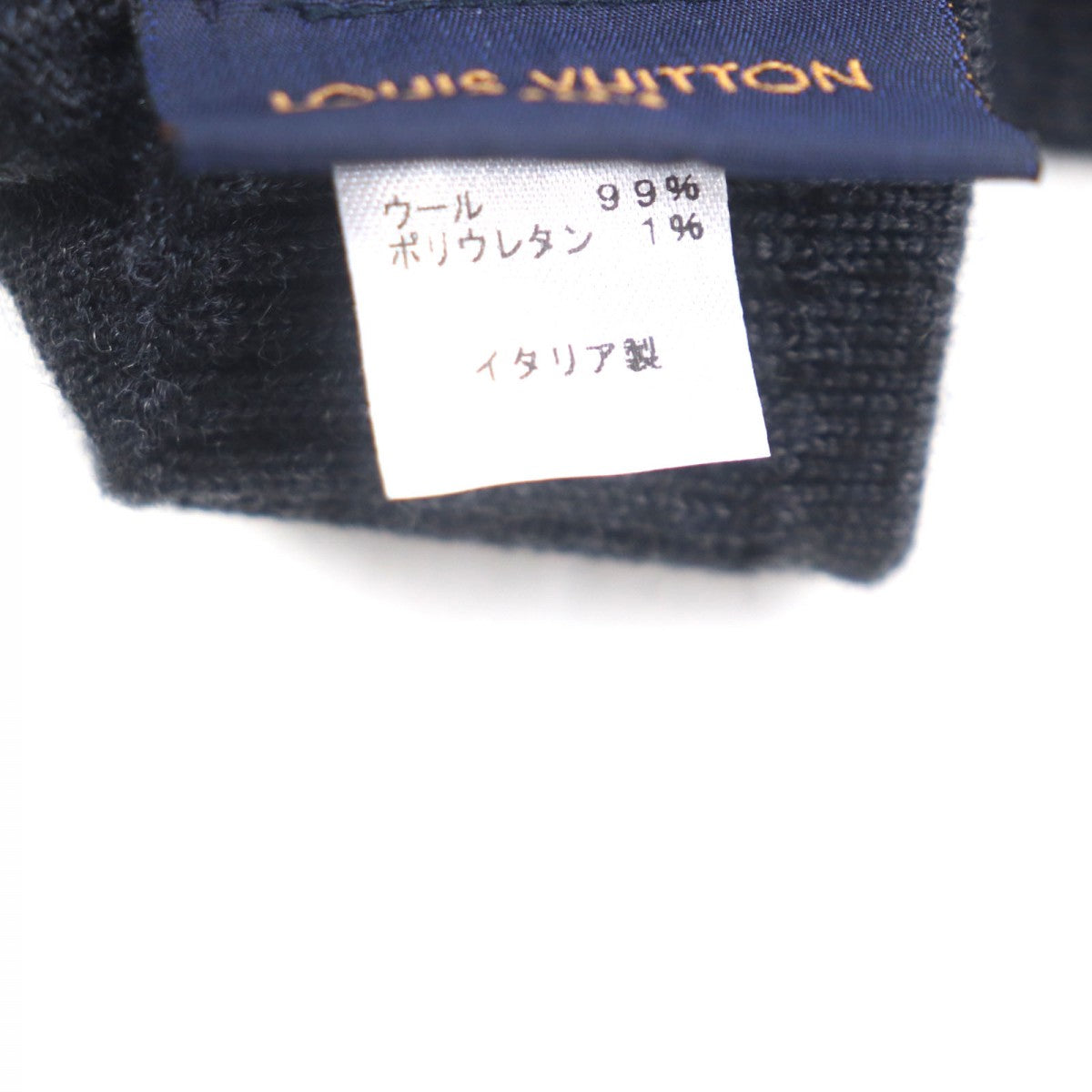 Louis Vuitton Gloves M70008 Wool Two-Tone Color (Blue) Damier Graphite Damier Gon Petite