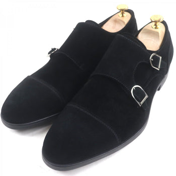Ermenegildo Zegna Leather Shoes Suede Leather Black 9.5