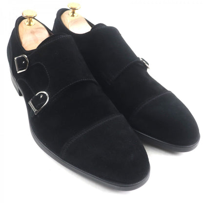 Ermenegildo Zegna Leather Shoes Suede Leather Black 9.5