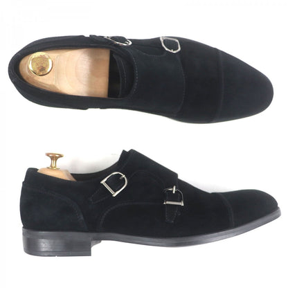 Ermenegildo Zegna Leather Shoes Suede Leather Black 9.5