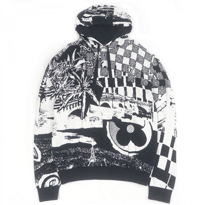 Louis Vuitton Hoodie Cotton White Black M