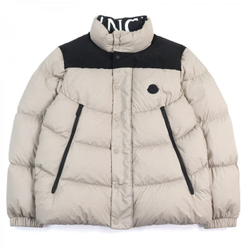 Moncler Down Jacket G20911A00033 53333 Nylon Beige Black Timsit Giubbotto 1