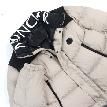 Moncler Down Jacket G20911A00033 53333 Nylon Beige Black Timsit Giubbotto 1