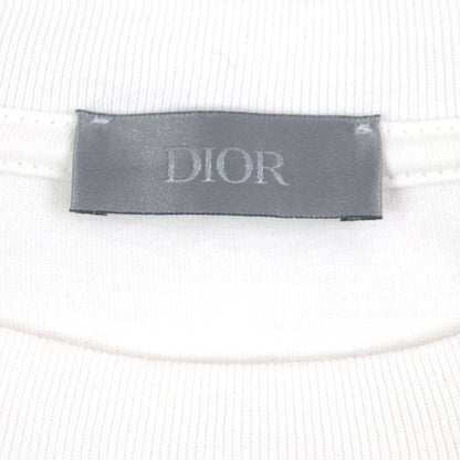 Dior Homme Long-Sleeved T-Shirt 393J675A0817 Cotton White Printed Sweat Shirt L
