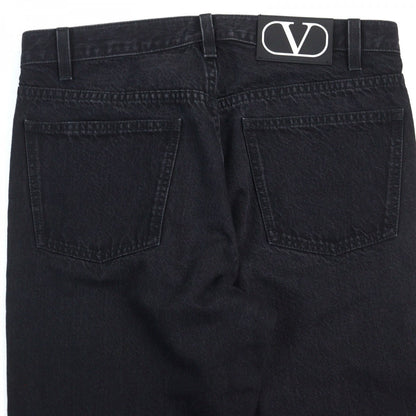 Valentino Denim Pants Xv3De01W888 Cotton Black 31